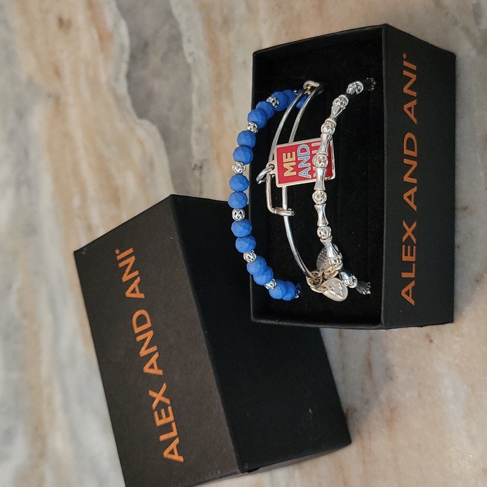 Set of 3 Alex and Ani Bracelets in Gift Box